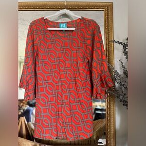 Escapada Red Geometric Top